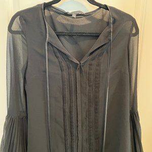 WHBM Black Blouse long sleeve